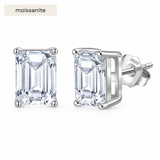 The Emerald Cut Stud