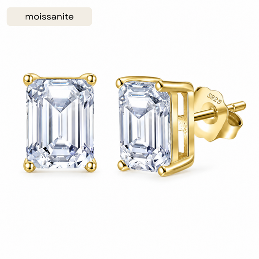 The Emerald Cut Stud