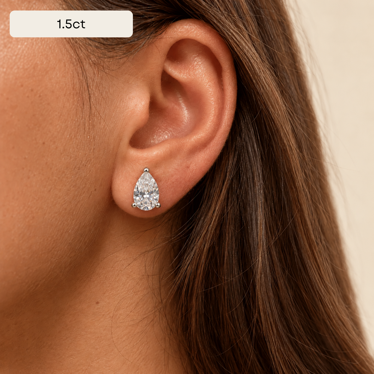 The Pear Cut Stud