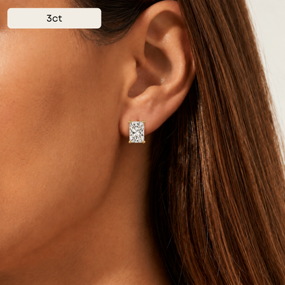 The Emerald Radiant Cut Stud
