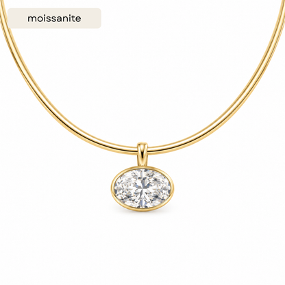The East West Oval Pendant Necklace
