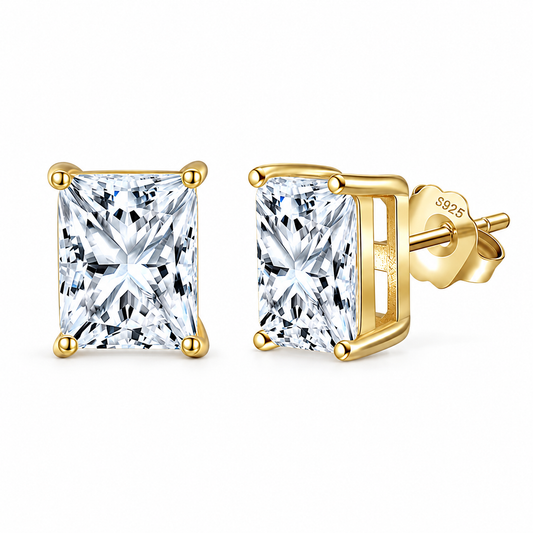 The Emerald Radiant Cut Stud
