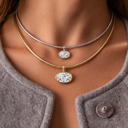 The East West Oval Pendant Necklace